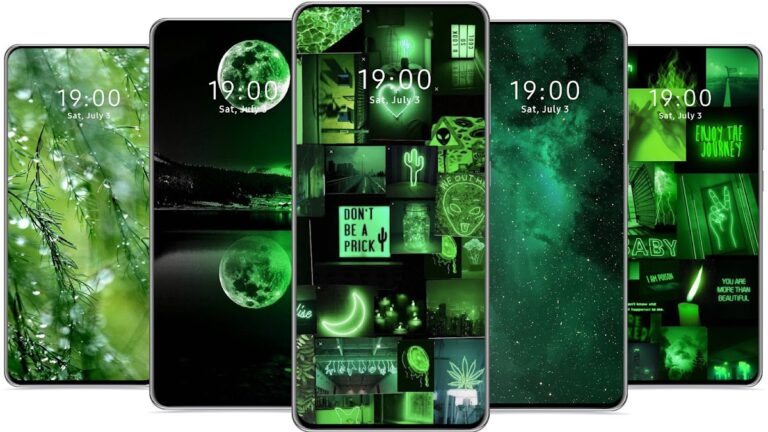 Зелёные обои для Android — скриншот 1