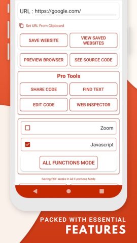 HTML Source Code Viewer Websit для Android — скриншот 1
