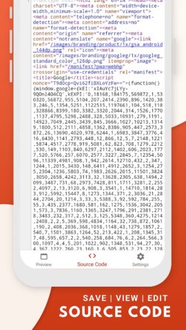HTML Source Code Viewer Websit для Android — скриншот 3