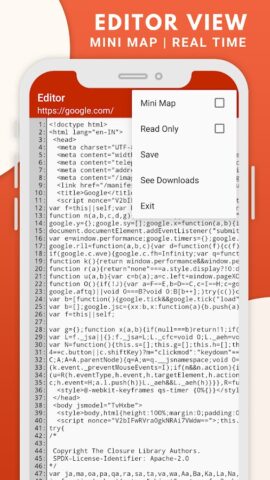 HTML Source Code Viewer Websit для Android — скриншот 4