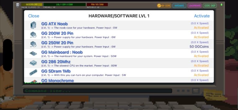 Hacker Online RPG для Android — скриншот 2
