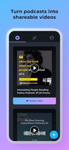 Headliner.App — Podcast Videos для Android — скриншот 1