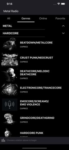 Heavy Metal Radio для iOS — скриншот 2