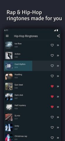Хип-хоп рингтоны для Android — скриншот 1