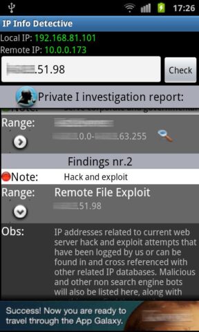 IP info Detective для Android — скриншот 2