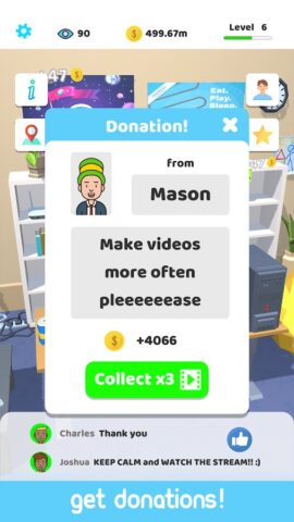 Idle Streamer! для Android — скриншот 3