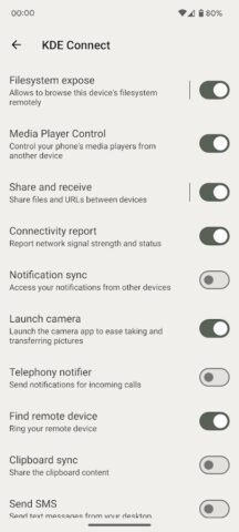 KDE Connect для Android — скриншот 4