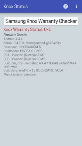 KNOX Статус Samsung для Android — скриншот 4