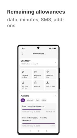 Kcell для Android — скриншот 5