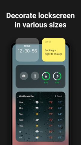Lockscreen Widget — Weather для Android — скриншот 3