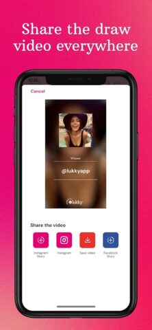 Lukky: социальная раздача Ig для Android — скриншот 5