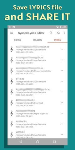 Lyrics Editor: Make Lyrics для Android — скриншот 5
