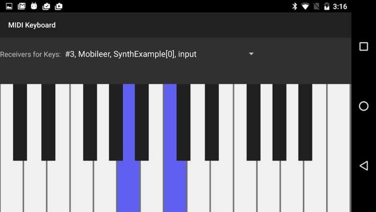 MIDI Keyboard для Android — скриншот 2