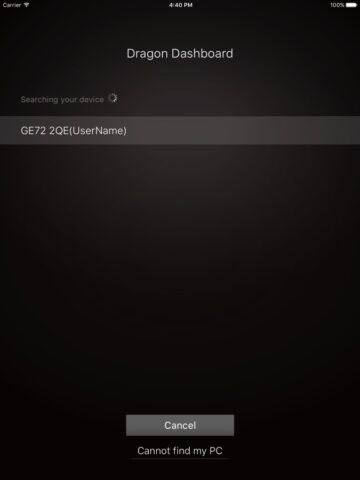 MSI Dragon Dashboard для iOS — скриншот 1