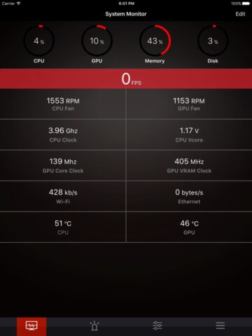 MSI Dragon Dashboard для iOS — скриншот 2