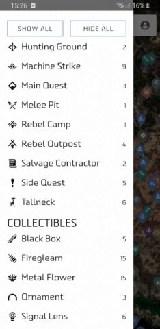 MapGenie: Horizon FW Map для Android — скриншот 2