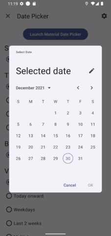 Material Design Components для Android — скриншот 5
