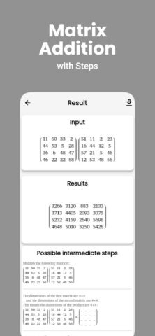 Matrix Calculator для Android — скриншот 5