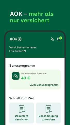 Meine AOK для Android — скриншот 1