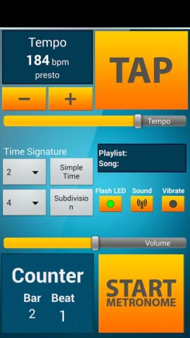 Метроном, тюнер, фортепиано для Android — скриншот 2