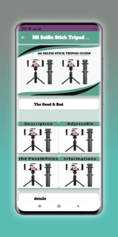 Mi Selfie Stick Tripod Guide для Android — скриншот 1