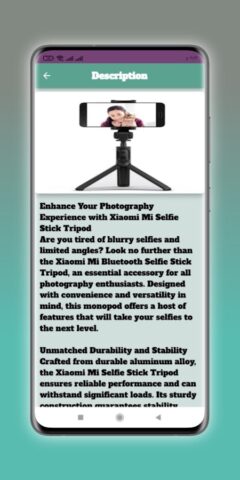 Mi Selfie Stick Tripod Guide для Android — скриншот 4