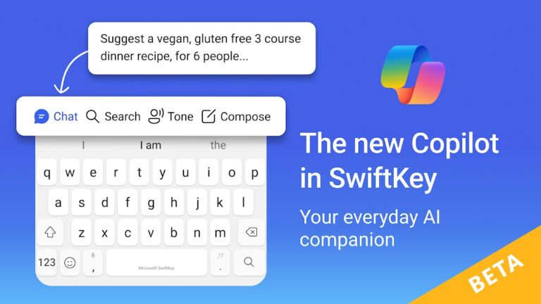 Microsoft SwiftKey Beta для Android — скриншот 1
