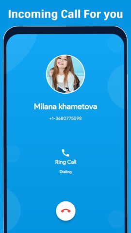 Milana Khametova Fake Call для Android — скриншот 4