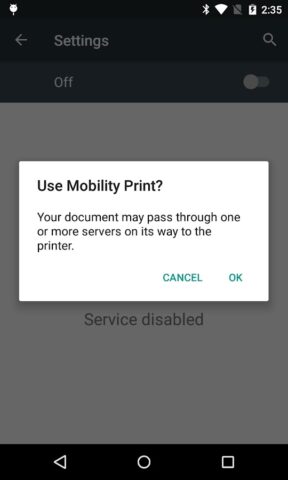 Mobility Print для Android — скриншот 1