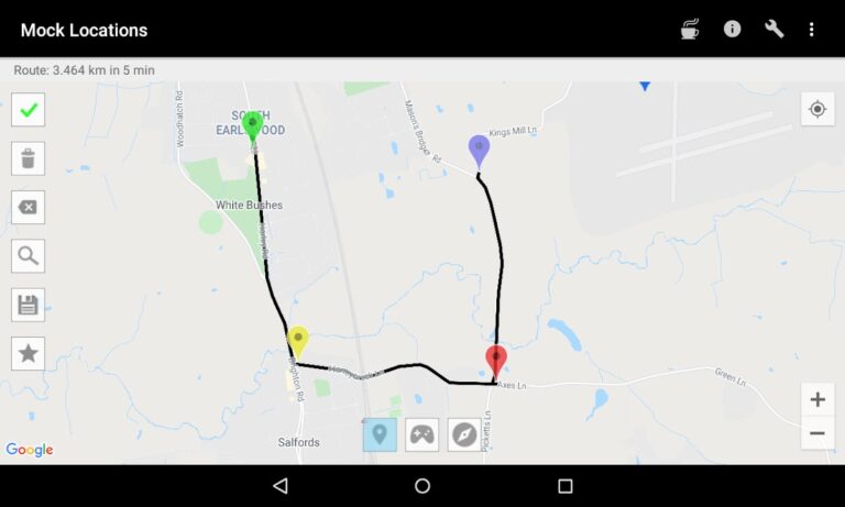 Mock Locations (fake GPS path) для Android — скриншот 2