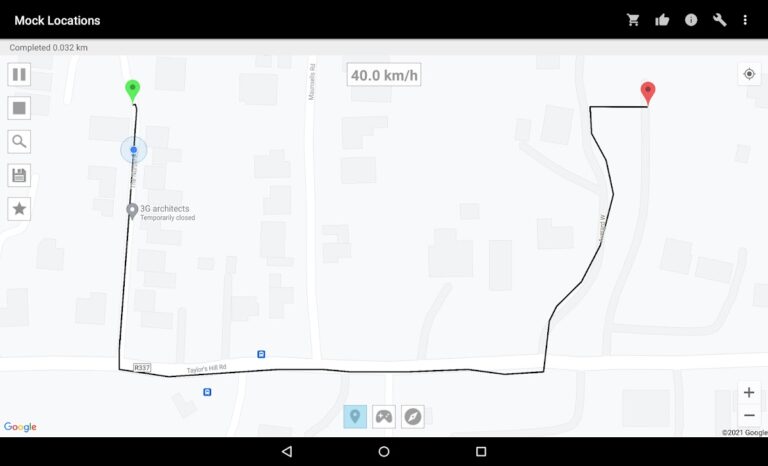 Mock Locations (fake GPS path) для Android — скриншот 3