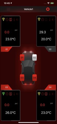 Multi Wheel BLE TPMS для iOS — скриншот 1