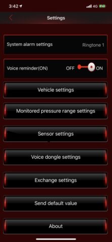 Multi Wheel BLE TPMS для iOS — скриншот 4