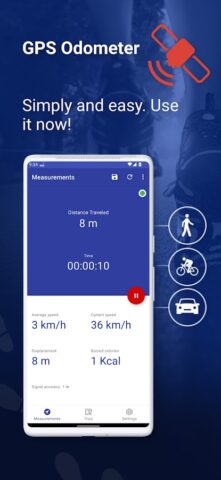 GPS одометр для Android — скриншот 1
