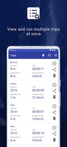 GPS одометр для Android — скриншот 3