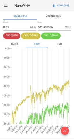 NanoVNA WebApp для Android — скриншот 1