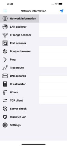 NetTools — Network Utilities для iOS — скриншот 1