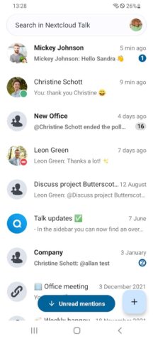 Nextcloud Talk для Android — скриншот 1