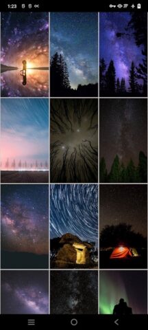 Ночное небо и звезды обои для Android — скриншот 2