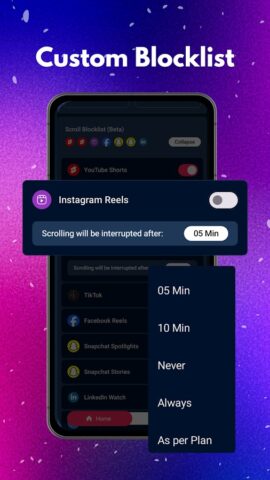 NoScroll: Block Reels & Shorts для Android — скриншот 2