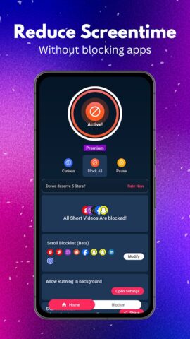NoScroll: Block Reels & Shorts для Android — скриншот 4