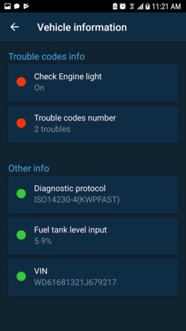 Obd Harry — ELM car scanner для Android — скриншот 4