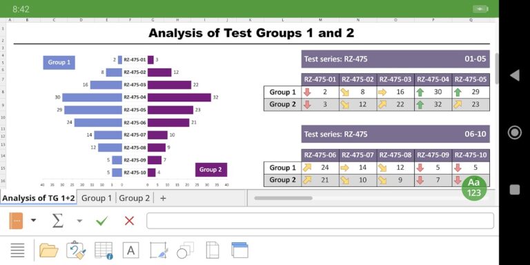 Office NX: PlanMaker для Android — скриншот 3