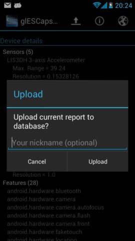 OpenGL ES CapsViewer для Android — скриншот 4