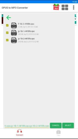 Opus to Mp3 converter для Android — скриншот 1