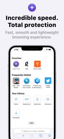 Orion Browser by Kagi для iOS — скриншот 1