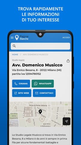 PagineBianche для Android — скриншот 2