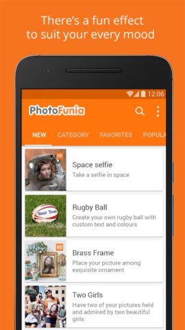 PhotoFunia для Android — скриншот 1