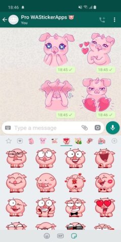 Стикеры свиньи WASticker для Android — скриншот 3