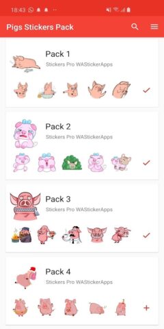 Стикеры свиньи WASticker для Android — скриншот 5